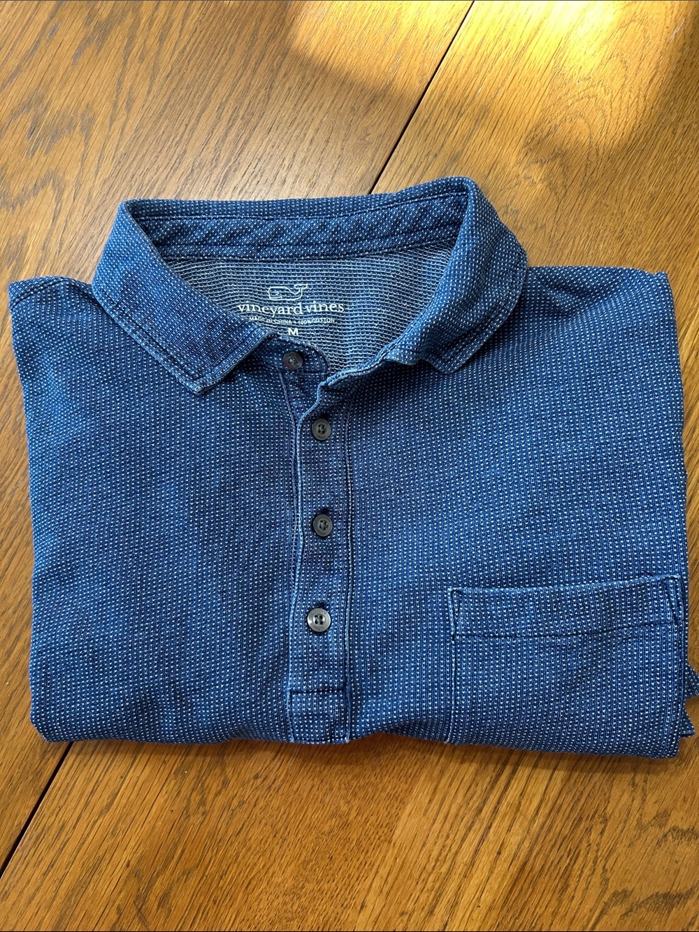 Vineyard Vines Men's Navy Dotted Polo